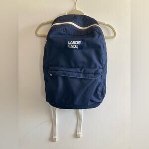 Lands End Backpack Blue Travel School Bag Lightweight Casual Daypack Classic